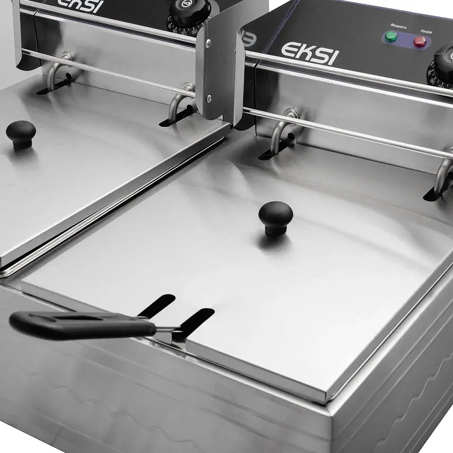 фритюрница eksi 6+6l electric fryer