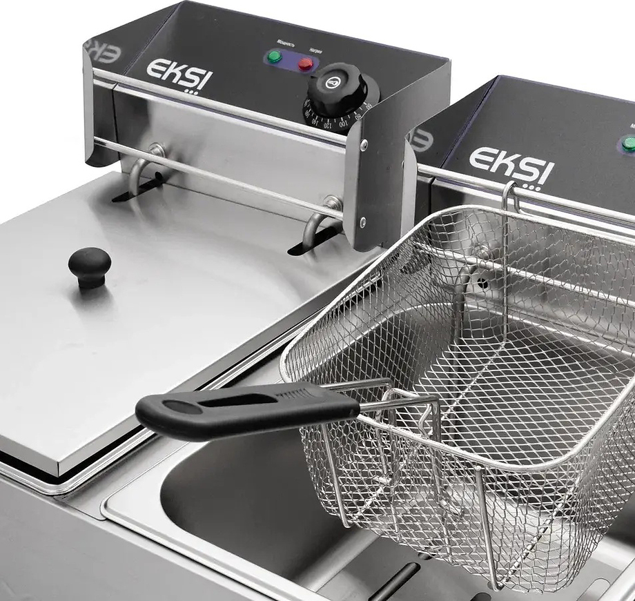 фритюрница eksi 6+6l electric fryer